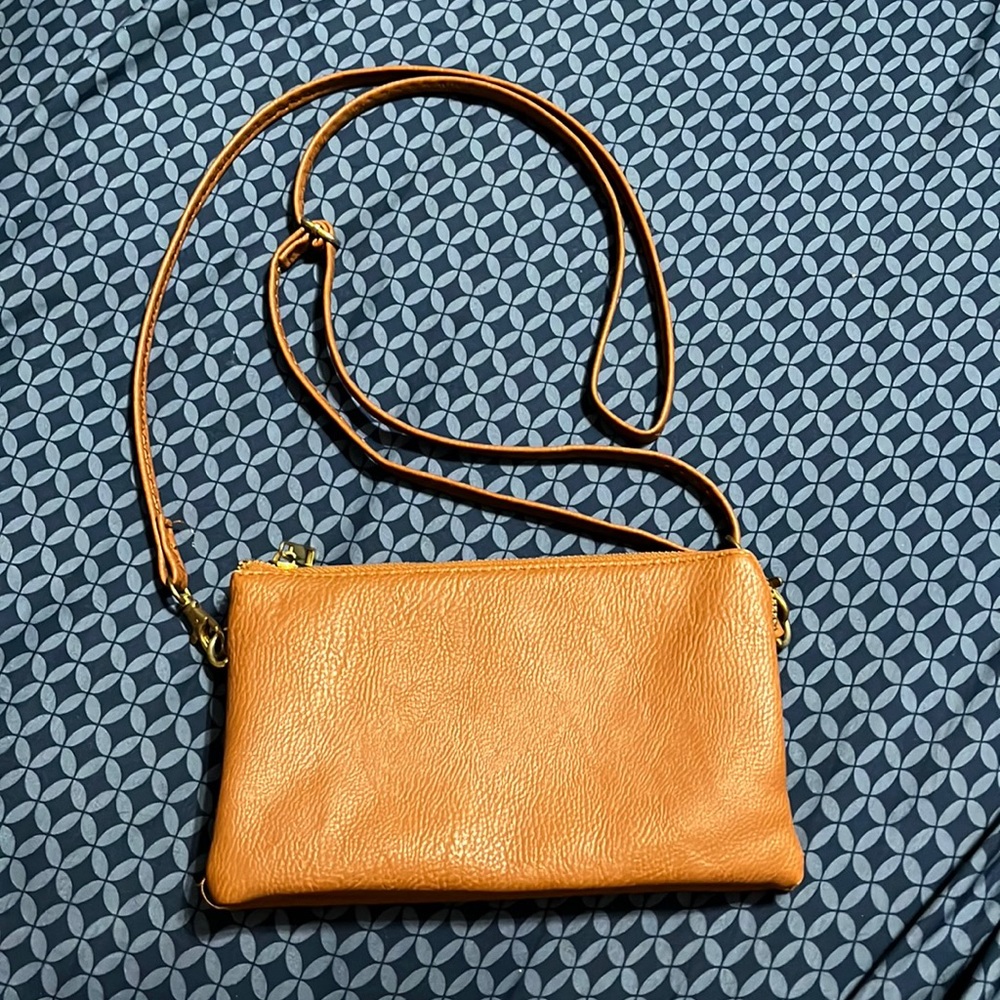 small brown crossbody purse